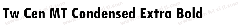 Tw Cen MT Condensed Extra Bold Regu字体转换